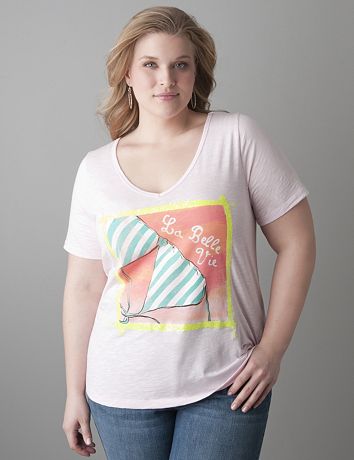 Bikini print tee by Lane Bryant
