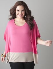 Colorblock flutter top by Lane Bryant