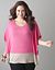 Colorblock flutter top by Lane Bryant