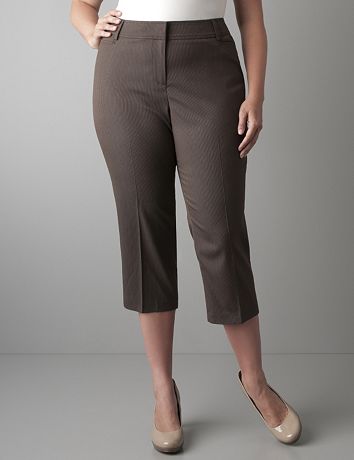 Cocoa stripe cropped pant by Lane Bryant