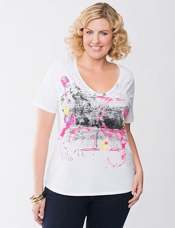 Splatter print tee by Lane Bryant