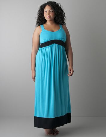 Colorblock maxi dress by Cacique