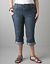 Rolled cuff denim capri by Lane Bryant