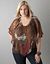 Animal print capelet top by Lane Bryant