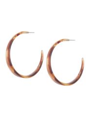 Faux tortoiseshell hoop earrings by Lane Bryant