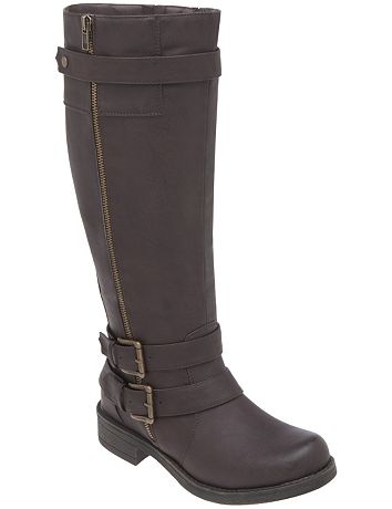 Side zip buckle boot by Lane Bryant