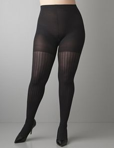 Plus Size Coil Stripe Tights by SPANX
