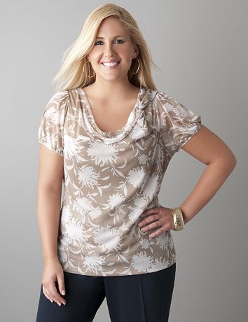 Sheer mesh floral top by Lane Bryant