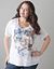 Postcard burnout tee by Lane Bryant