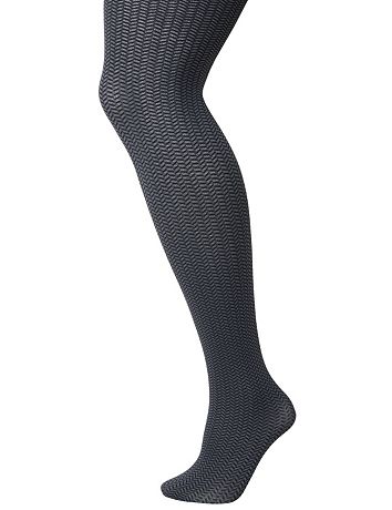 Chevron weave tights by Lane Bryant