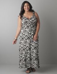 Tribal ikat maxi dress