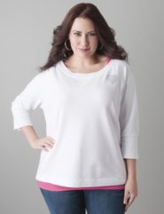 Embellished terry sweatshirt by Lane Bryant