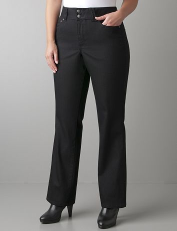 Straight leg black jean with Tighter Tummy Technology