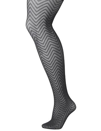 Chevron tights by Lane Bryant