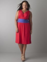 Colorblock knit dress