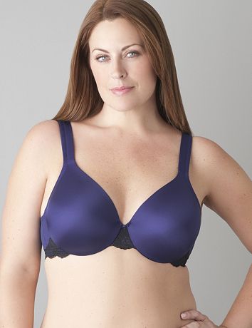 Lace trim full coverage bra by Cacique