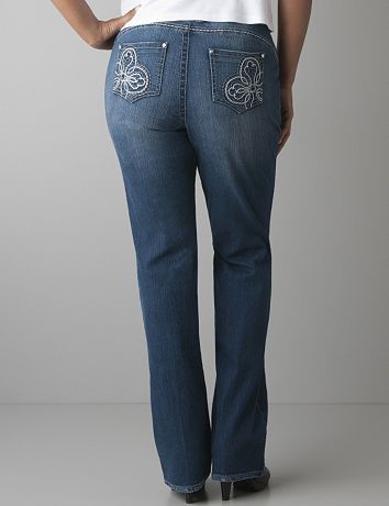 Fashion bootcut jean with Tighter Tummy Technology