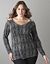 Shimmering python print sweater by Lane Bryant