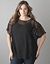 Lace inset sheer blouse by Lane Bryant