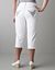 Embellished white denim capri by Lane Bryant