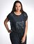 Elastic waist sequin top by Lane Bryant