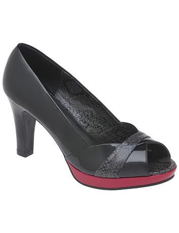 Snake colorblock pump by Lane Bryant