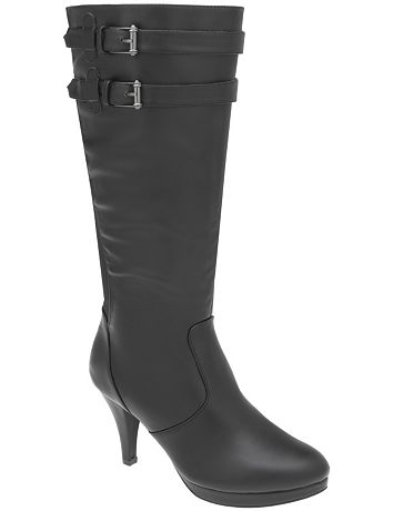 Buckled platform boot by Lane Bryant