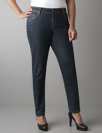Coated skinny jean by Lane Bryant