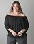 Full Figure Sheer Peasant Blouse by Lane Bryant