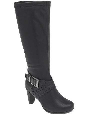 Croc strap heeled boot by Lane Bryant