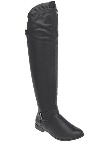 Ruffled over the knee boot by Lane Bryant