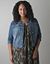 Medium sandblast denim jacket by Lane Bryant