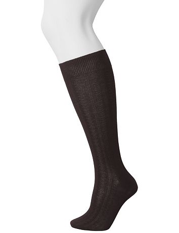 Cable knit knee sock duo by Lane Bryant