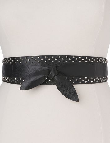 Studded bow stretch belt by Lane Bryant