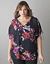 Checked floral tunic by Lane Bryant