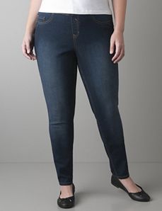 Dark sandblast jegging by Lane Bryant