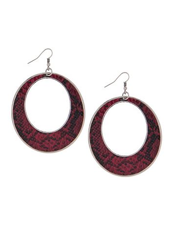 Snakeskin hoop earrings by Lane Bryant