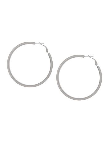 Knife edge hoop earrings by Lane Bryant