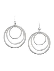Hammered triple hoop earrings by Lane Bryant