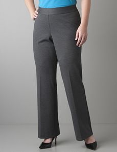 Ponte knit pull on trouser by Lane Bryant
