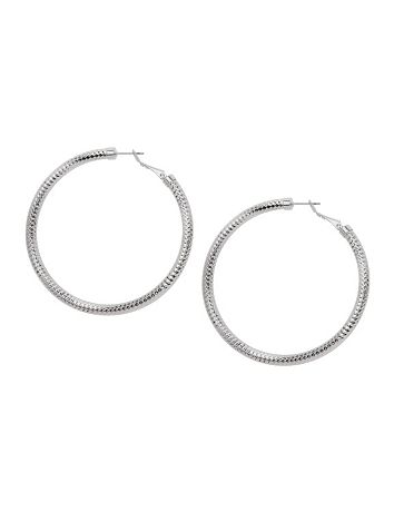 Faceted hoop earrings by Lane Bryant