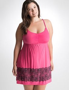 Lace accent chemise
