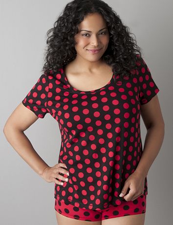 Polka dot boyshort PJ set by Cacique