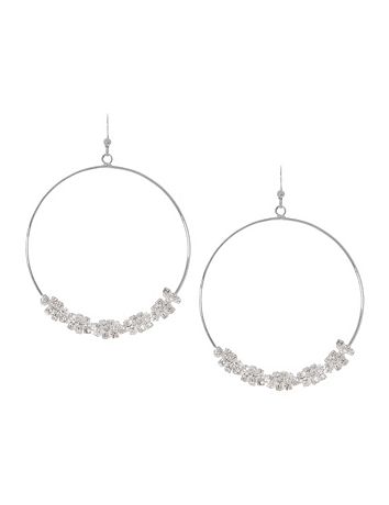 Rhinestone wrapped hoop earrings by Lane Bryant