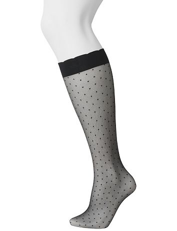 Polka dot & solid trouser sock 2-pair combo