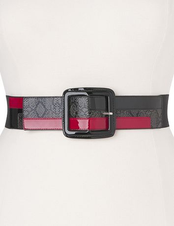Python colorblock belt by Lane Bryant