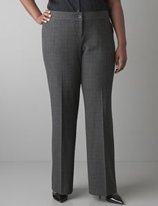 Plus Size Glen Plaid Trouser by Lane Bryant