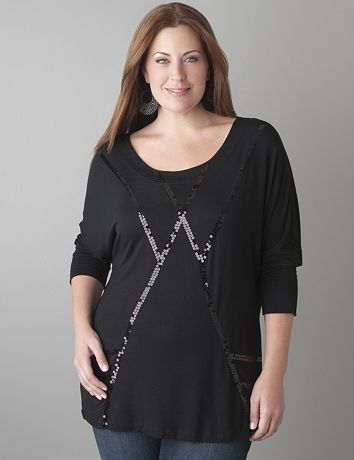 Plus Size Sequin Tunic by Seven7