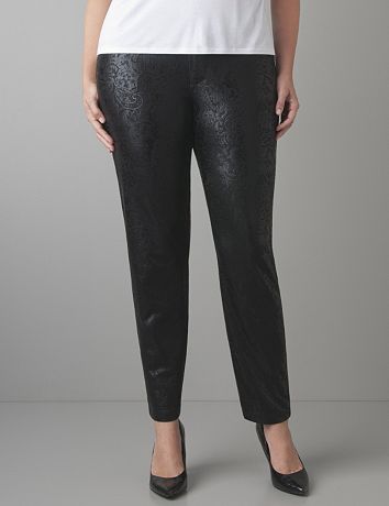 Paisley print ponte pant by Seven7