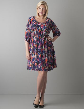 Chiffon peasant dress by Lane Bryant